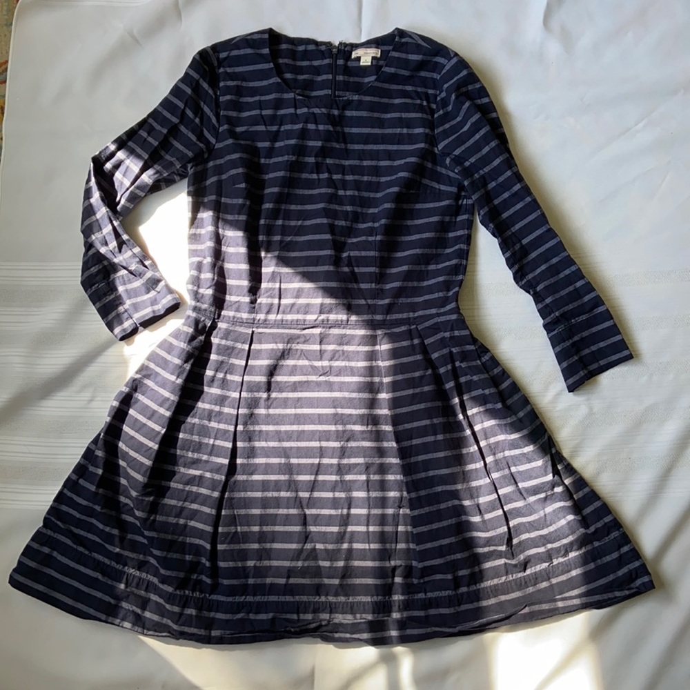 (Size 4) Striped Blue GAP Dress